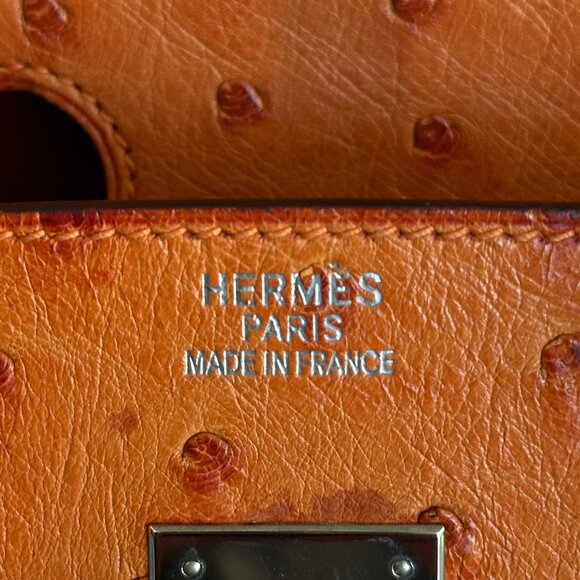Hermes Brown Ostrich Birkin 35 - Picture 7 of 8